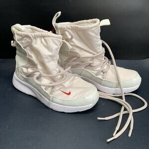 Nike Women’s Size 8 Tanjun High Rise Boots Phantom Sand Red AO0355-005